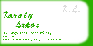 karoly lapos business card