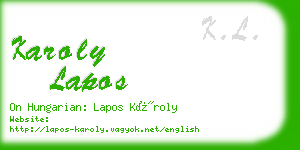 karoly lapos business card